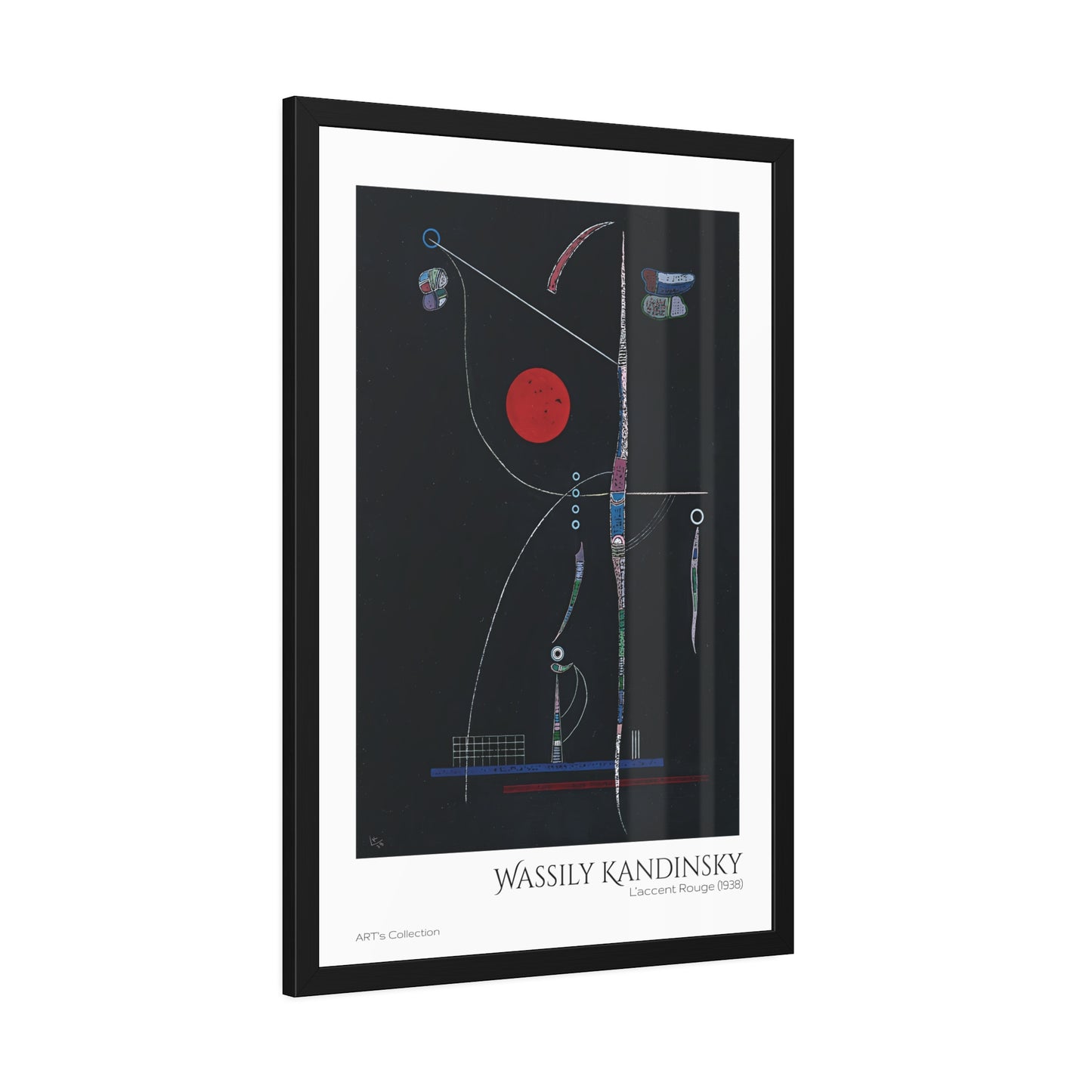 L' accent Rouge (1938) by Wassily Kandinsky / Affiche Encadrée série ART's Collection
