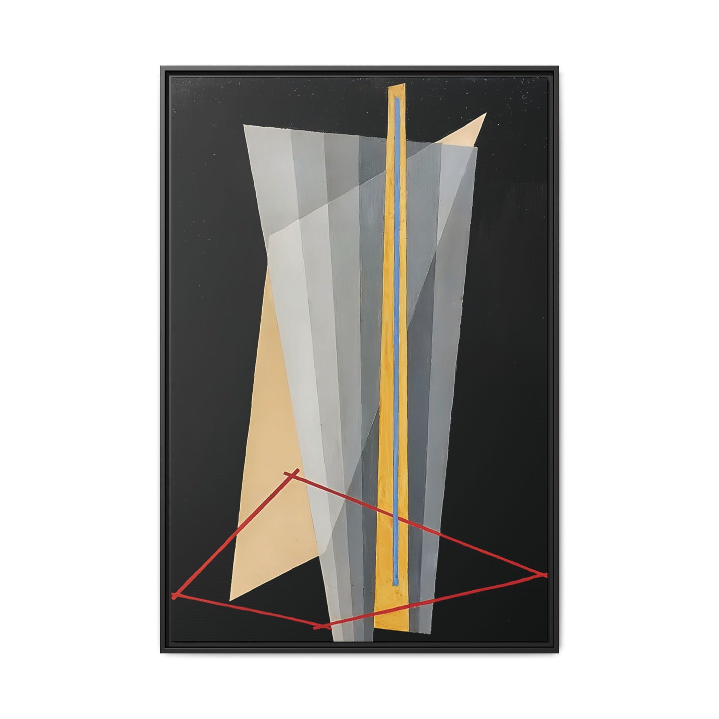 Construction (1922) by László Moholy-Nagy / Toile encadrée sur caisse américaine