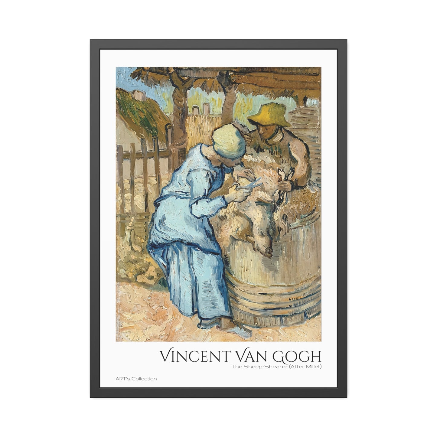 The Sheep-Shearer (After Millet) by Vincent Van Gogh / Affiche Encadrée série ART's Collection