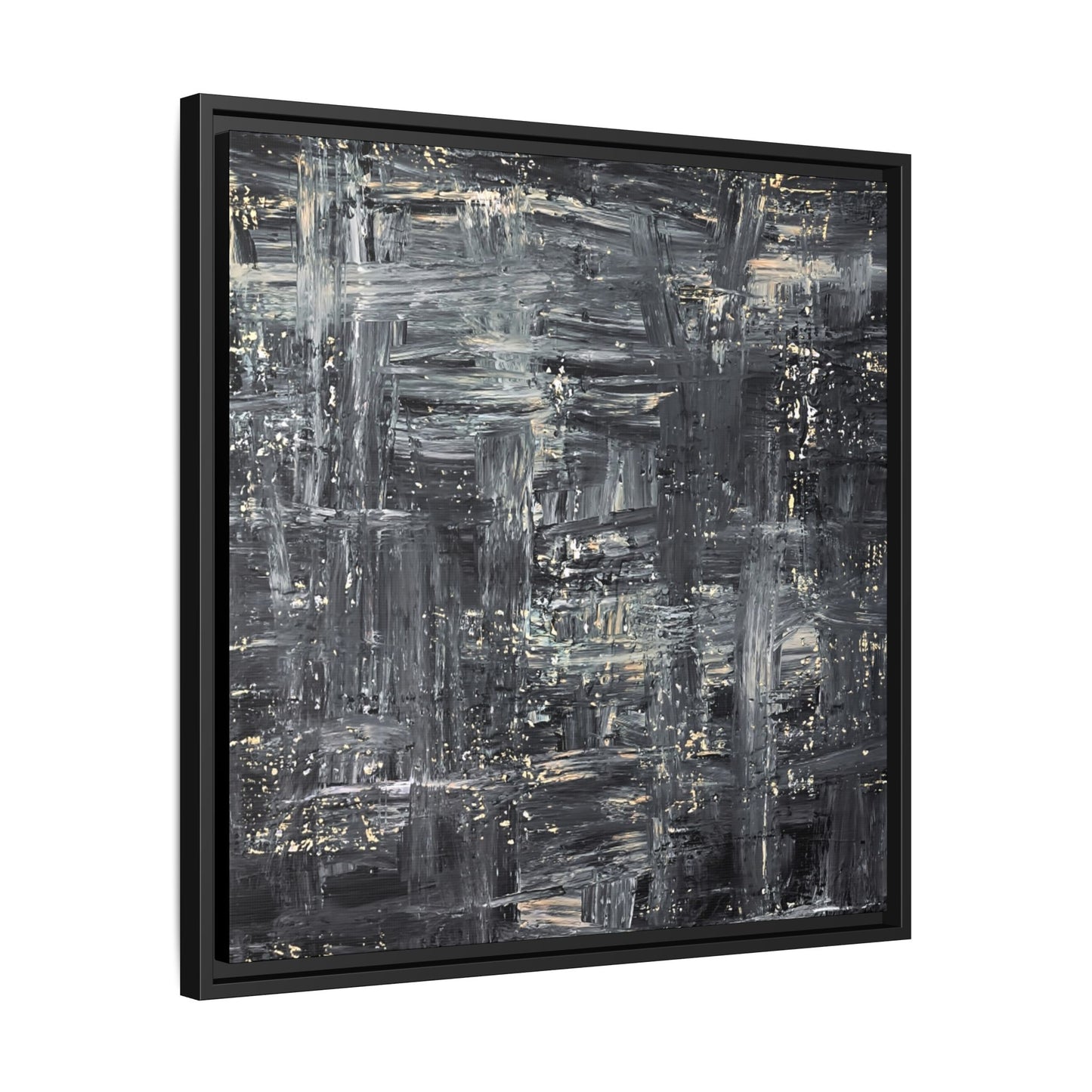 Tableau Intemporel Ardoise Doré "Série Sign Collections" / Toile encadrée sur caisse américaine