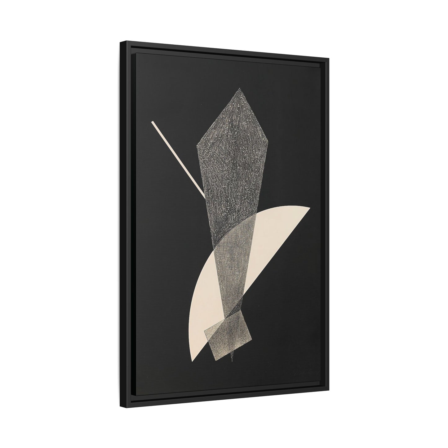 Konstruktion V (1923) by László Moholy-Nagy / Toile encadrée sur caisse américaine