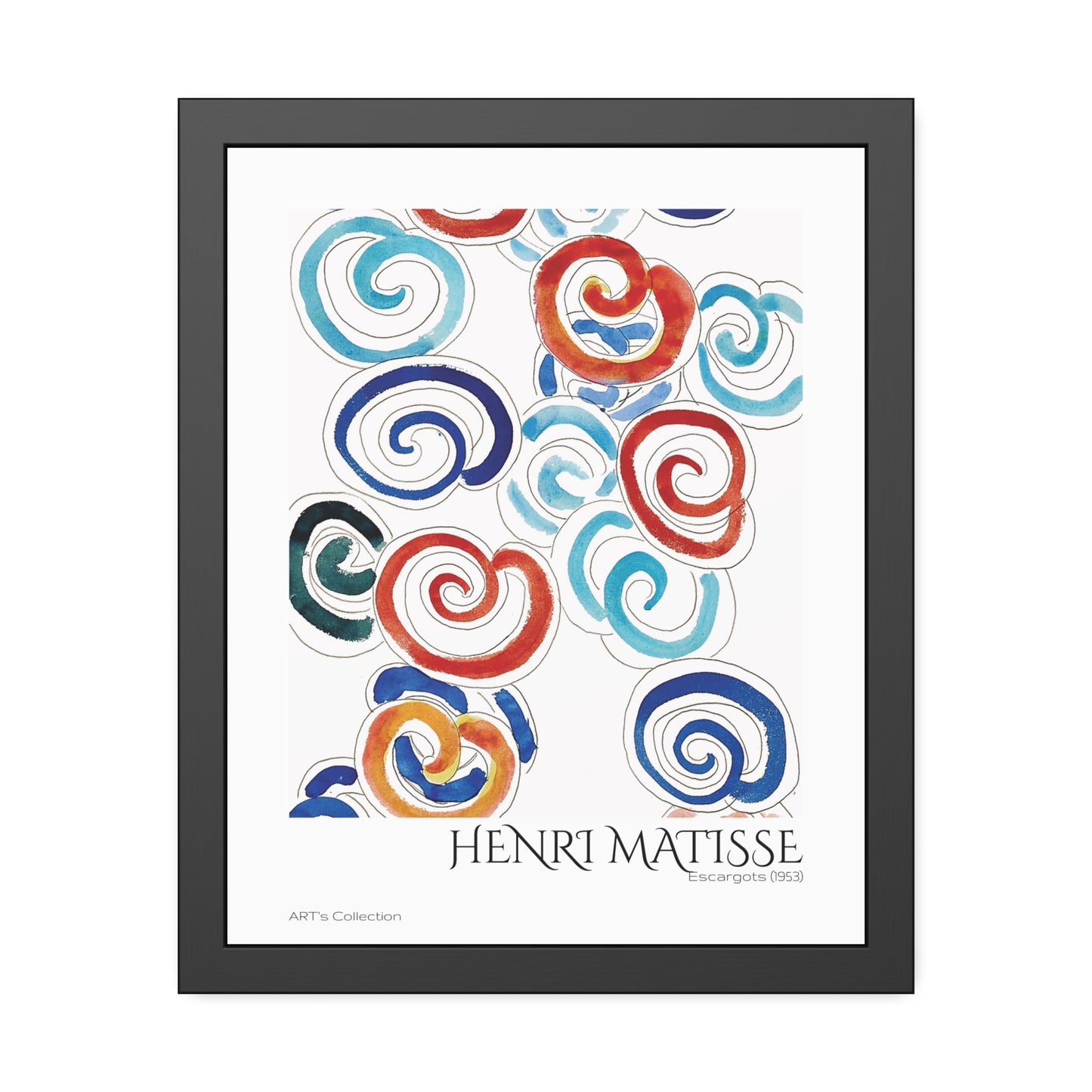 Escargots (1953) by Henri Matisse / Affiche Encadrée série ART's Collection