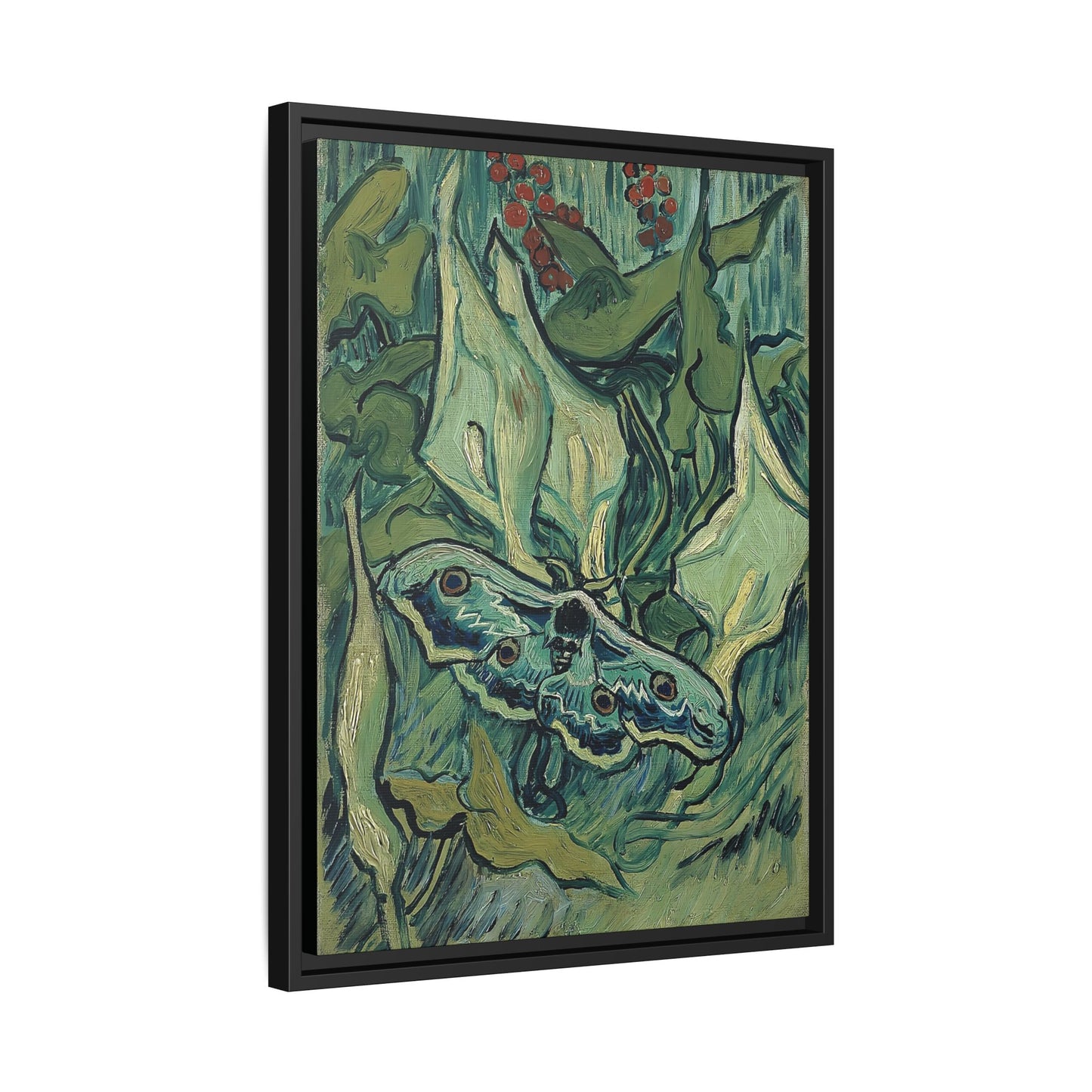 Emperor moth (1889) by Vincent van Gogh / Toile encadrée sur caisse américaine