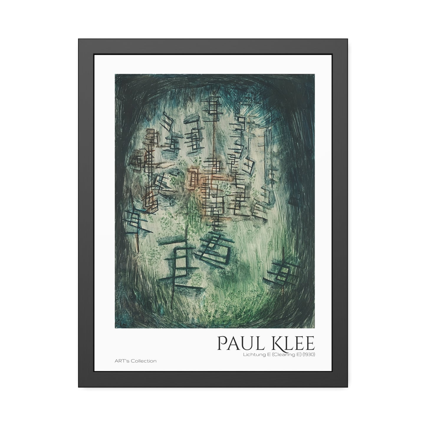 Lichtung E (Clearing E) (1930) by Paul Klee / Affiche Encadrée série ART's Collection