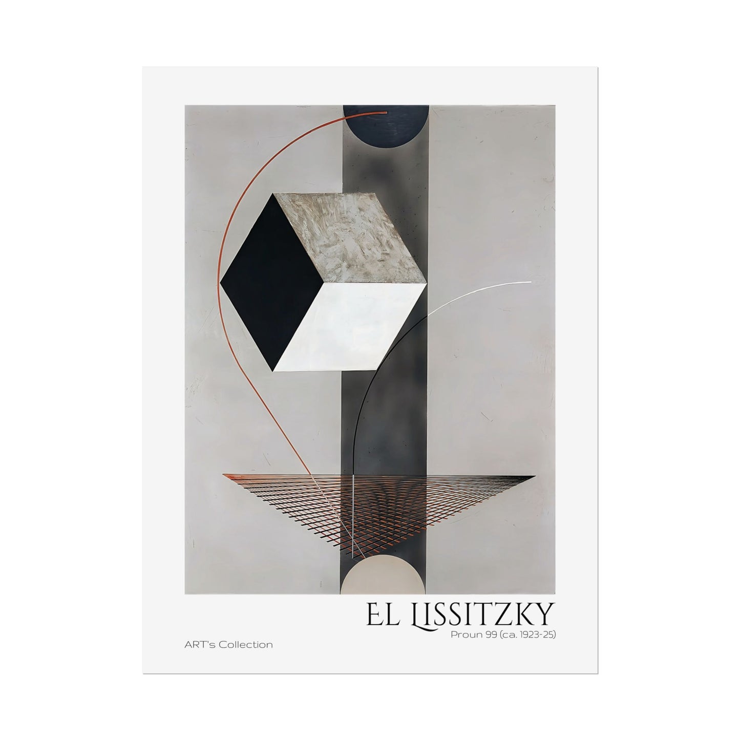 Proun 99 (ca. 1923-1925) by El Lissitzky / Affiche imprimée - Série ART's Collection