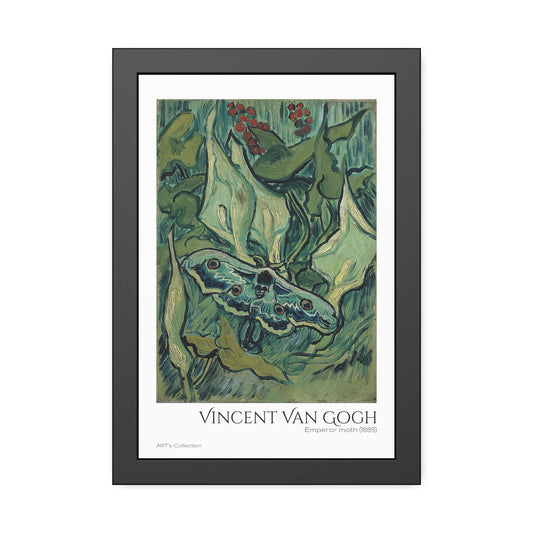 Emperor moth (1889) by Vincent Van Gogh / Affiche Encadrée série ART's Collection