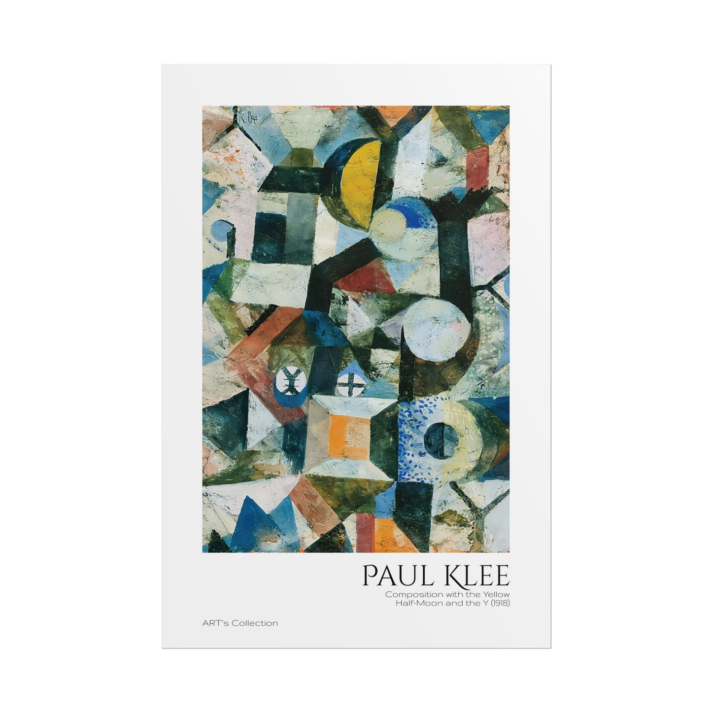 Composition with the Yellow Half-Moon and the Y (1918) by Paul Klee / Affiche imprimée - Série ART's Collection