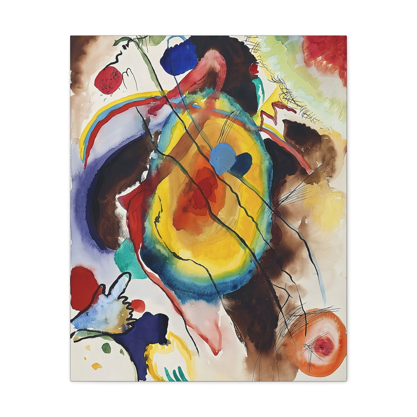 Entwurf zu einem Wandbild für Edwin R. Campbell (1914) by Wassily Kandinsky / Reproduction Fine Art sur Toile / Epaisseur 3,2cm - 1'25 po