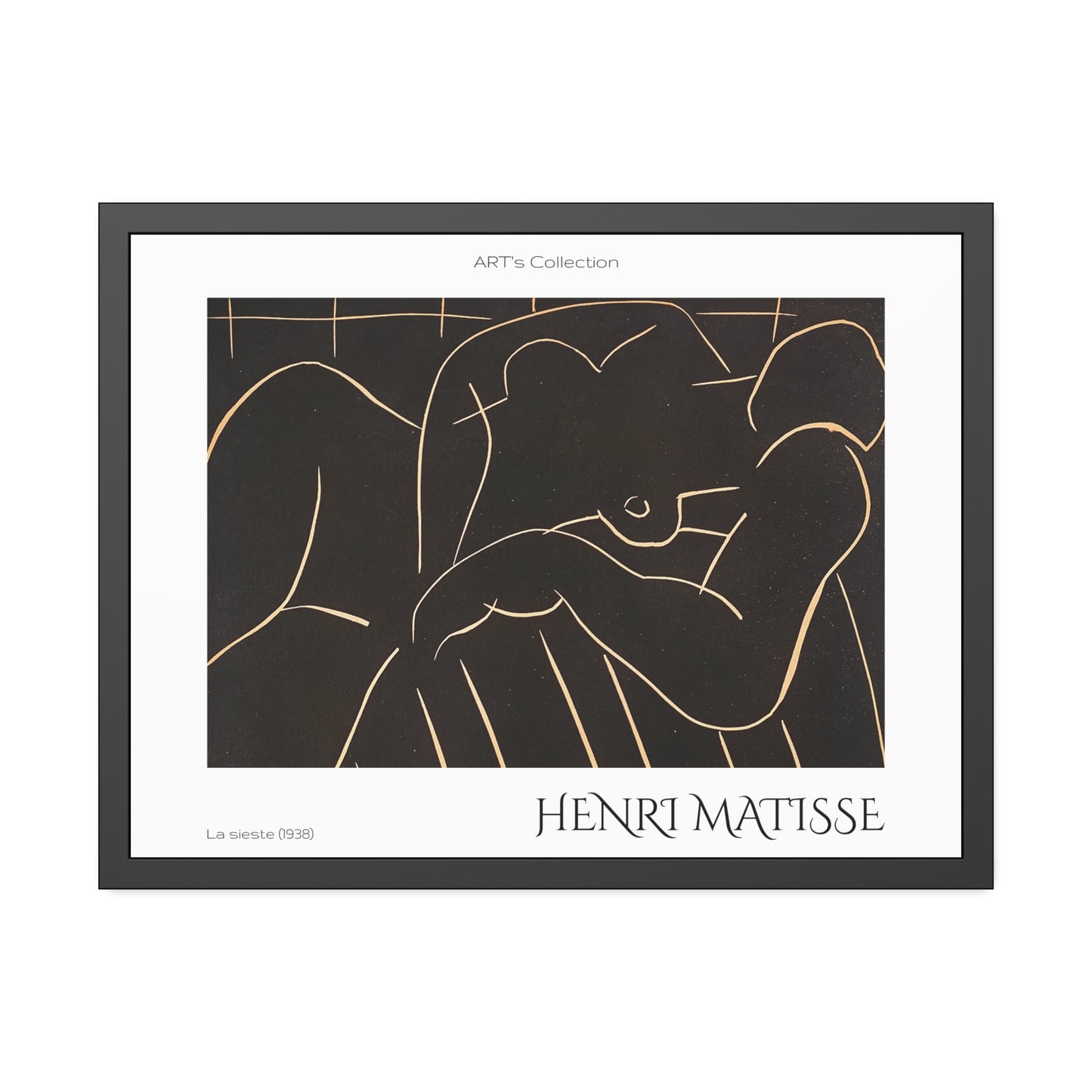 La sieste (1938) by Henry Matisse / Affiche Encadrée série ART's Collection