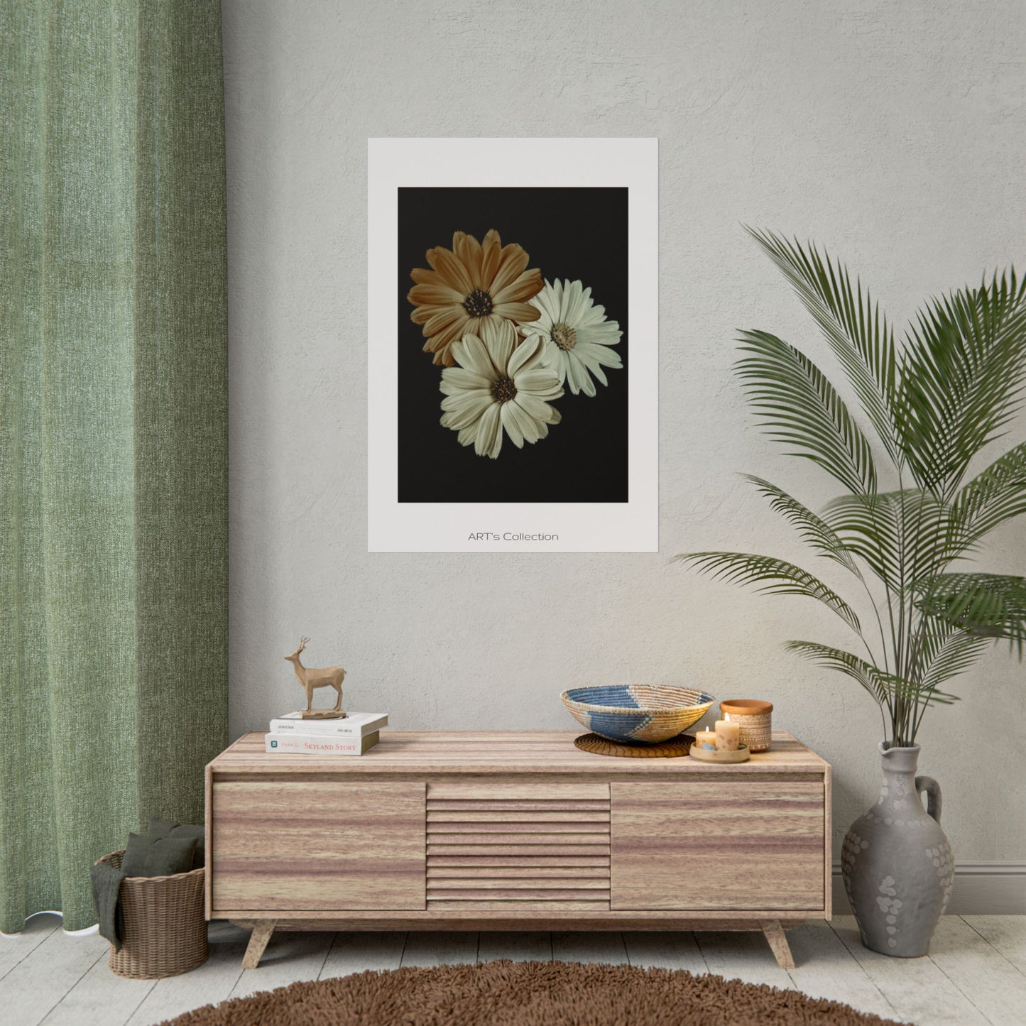 Collection Signature "FLORAL Numéro 3" sur Affiche imprimée - Série ART's Collection