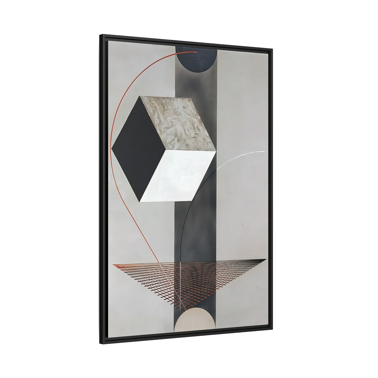 Proun 99 (ca. 1923-1925) by El Lissitzky / Toile encadrée sur caisse américaine