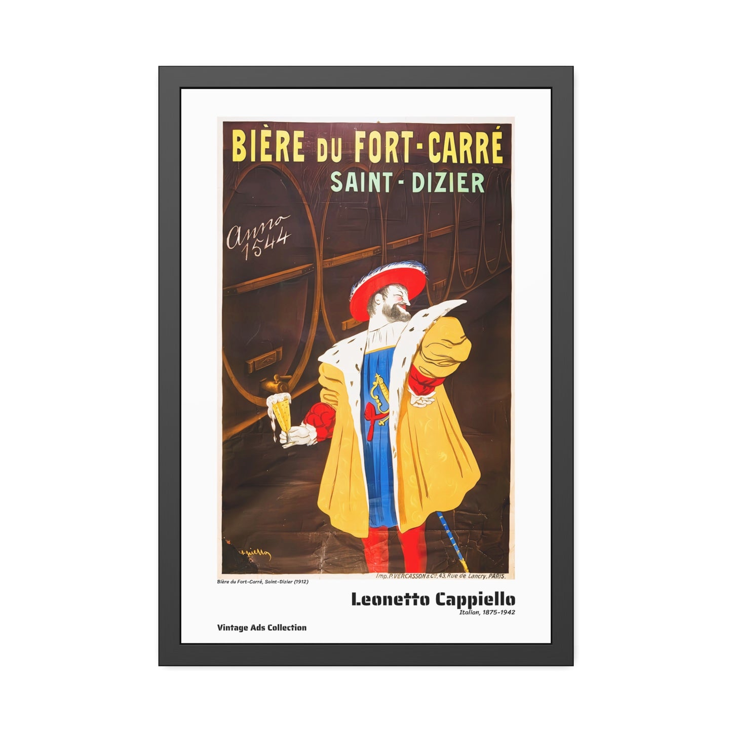 Bière du Fort-Carré, Saint-Dizier (1912) by Leonetto Cappiello / Affiche Encadrée Série Vintage Ads Collection
