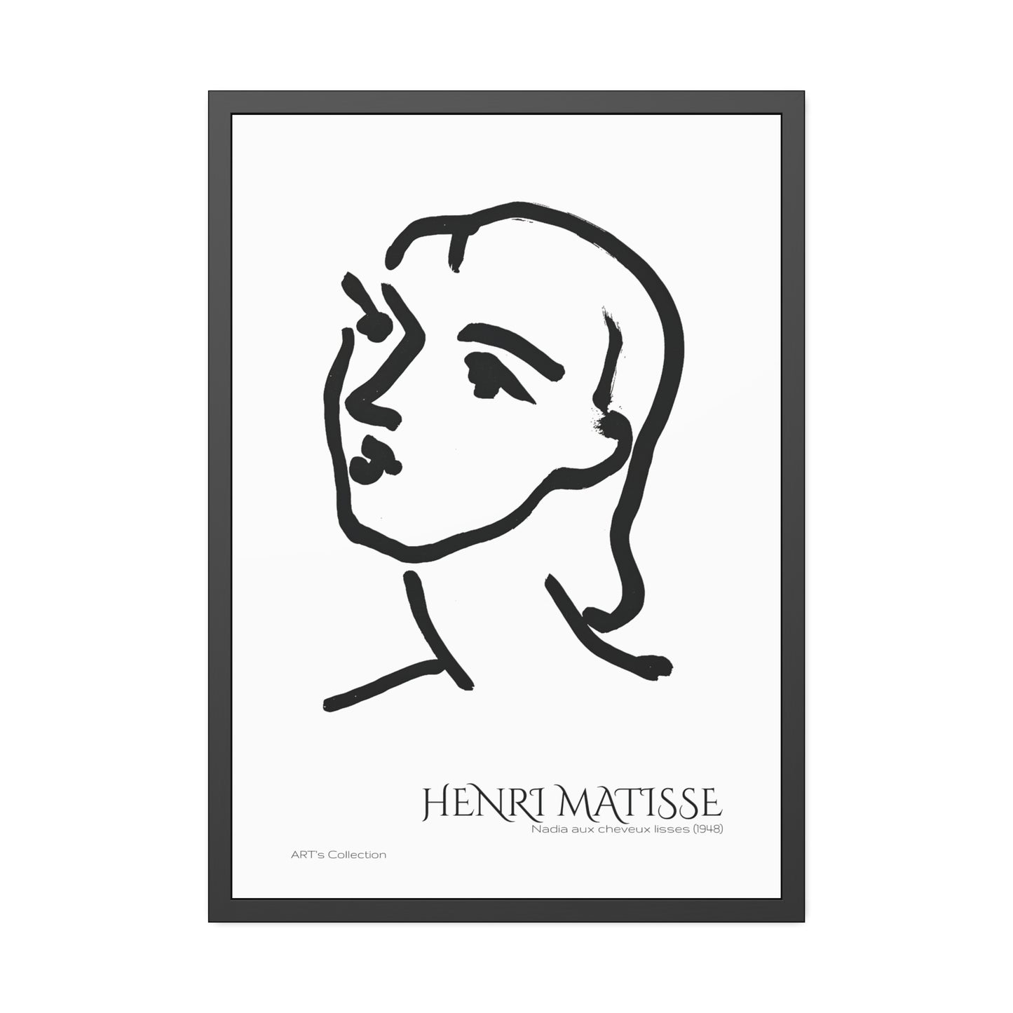 Nadia aux cheveux lisses (1948) by Henri Matisse / Affiche Encadrée série ART's Collection