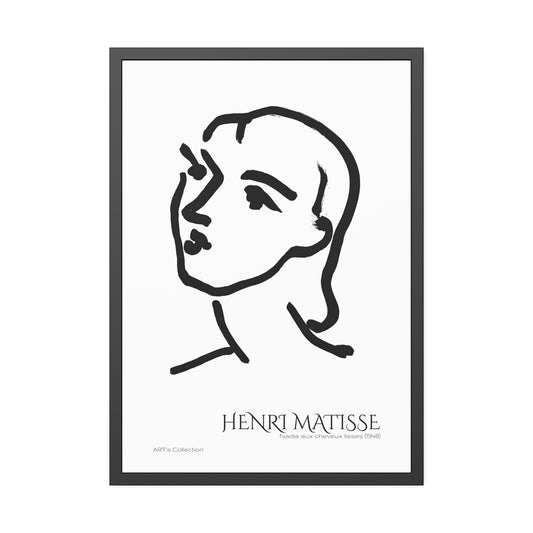 Nadia aux cheveux lisses (1948) by Henri Matisse / Affiche Encadrée série ART's Collection