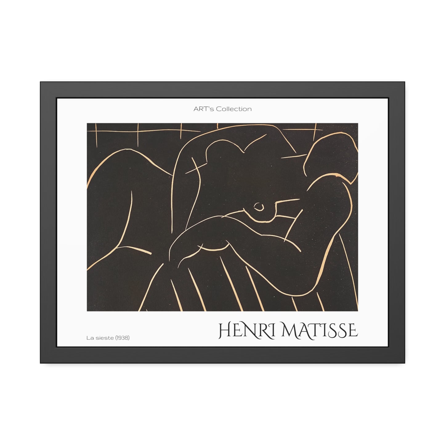 La sieste (1938) by Henry Matisse / Affiche Encadrée série ART's Collection