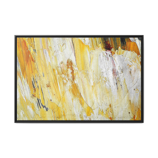 Tableau Intemporel Fleur de Soufre "Série Sign Collections" / Toile encadrée sur caisse américaine