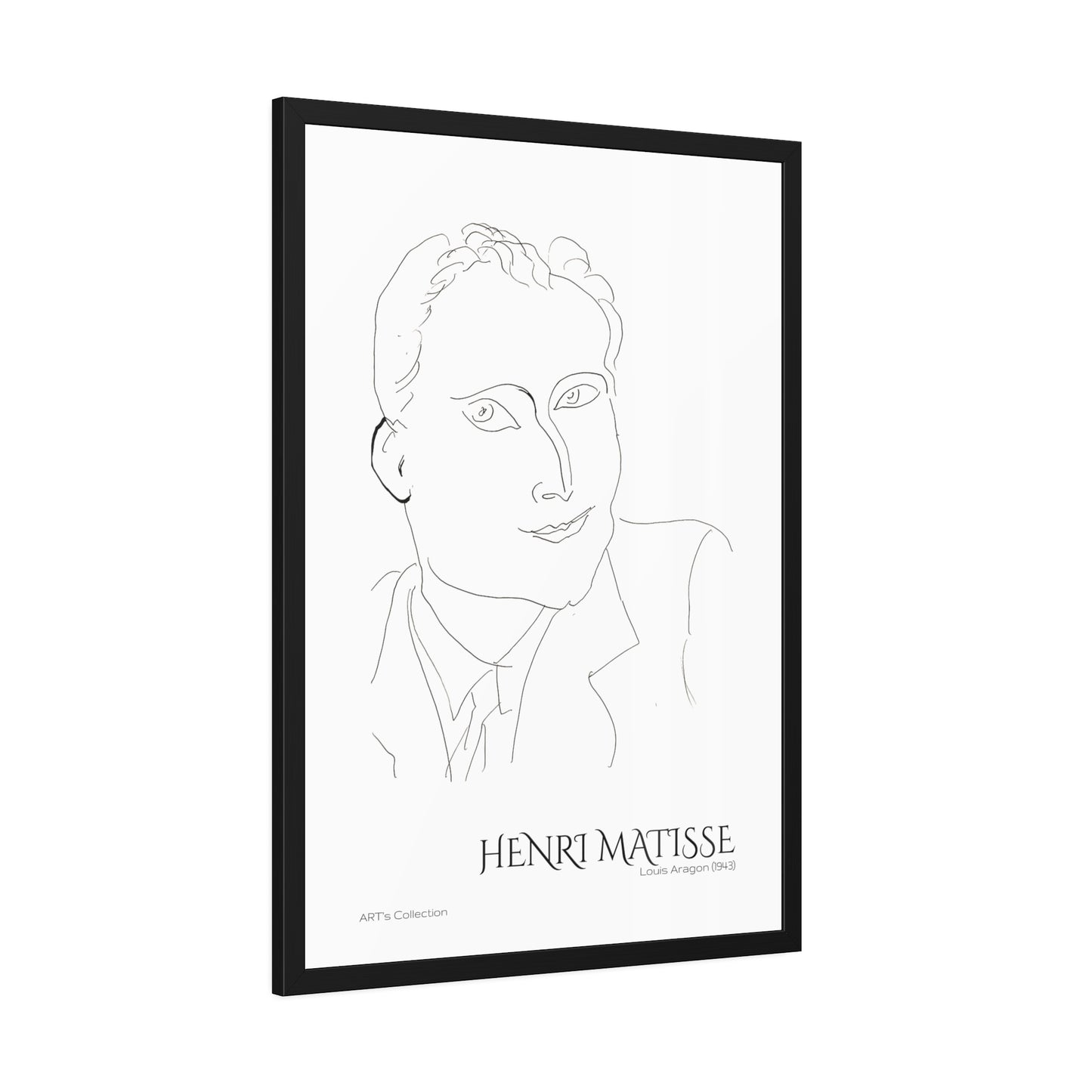 Louis Aragon (1943) by Henri Matisse / Affiche Encadrée série ART's Collection