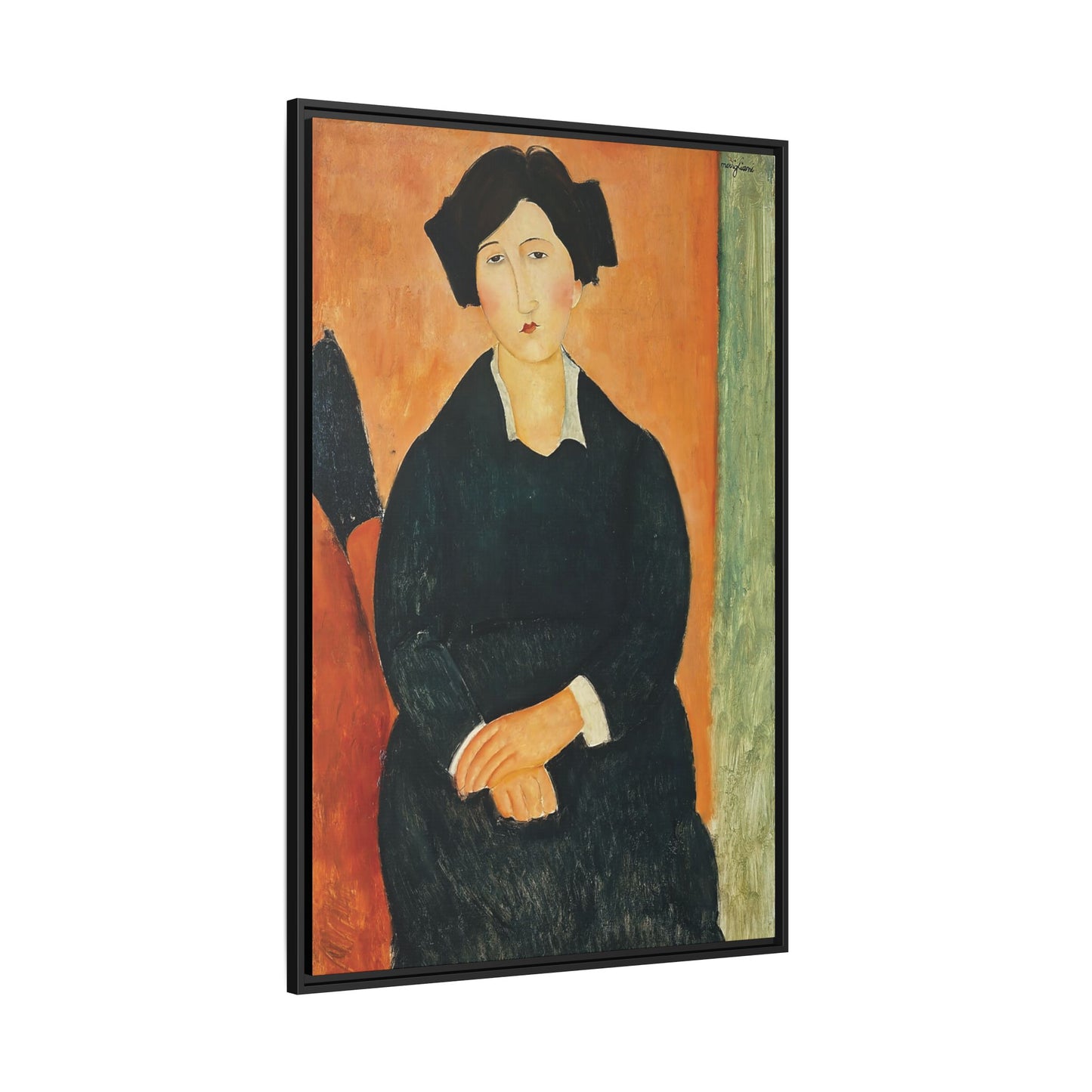 The Italian (1917) by Amedeo Modigliani / Toile encadrée sur caisse américaine