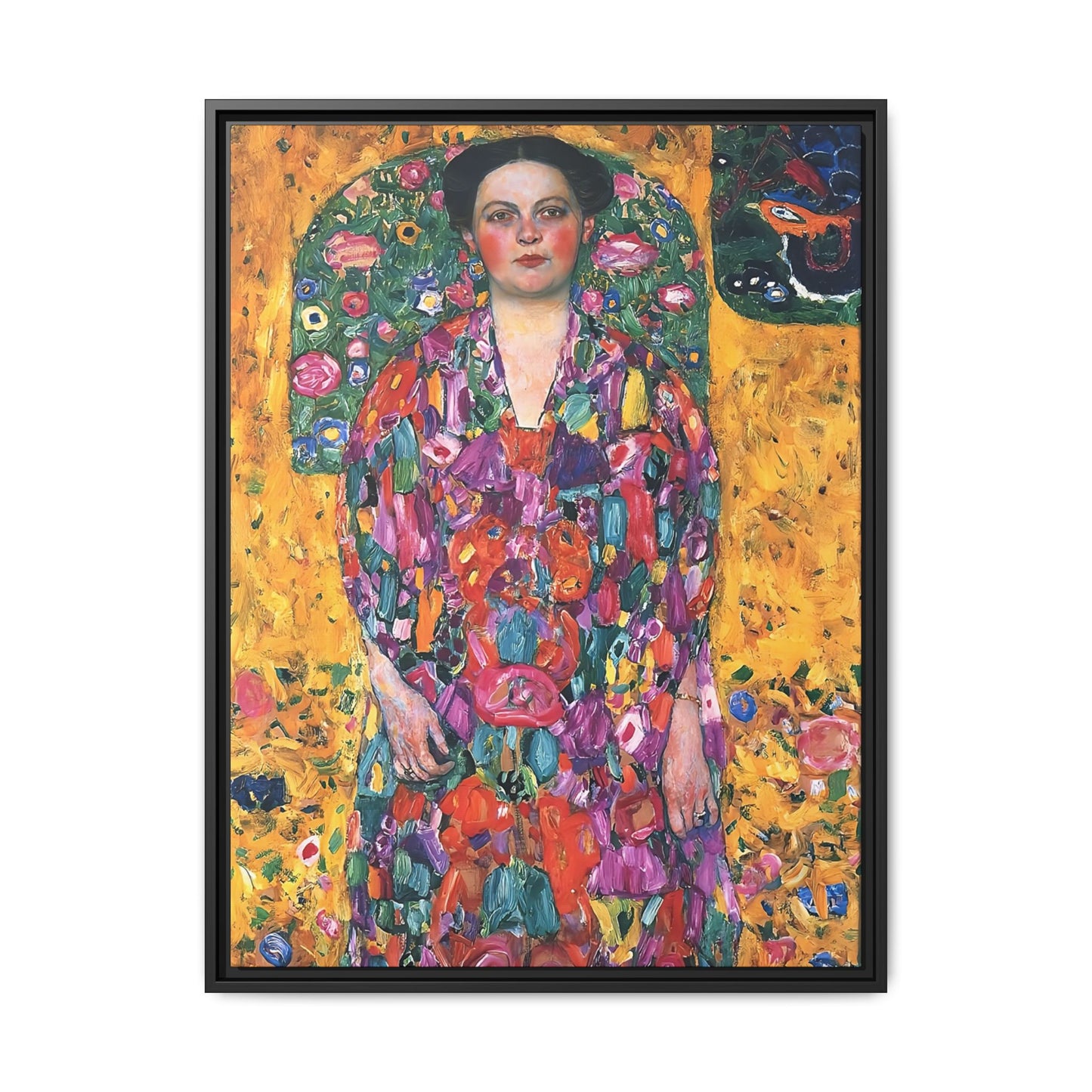 Portrait of Eugenia Primavesi (1913) by Gustav Klimt / Toile encadrée sur caisse américaine