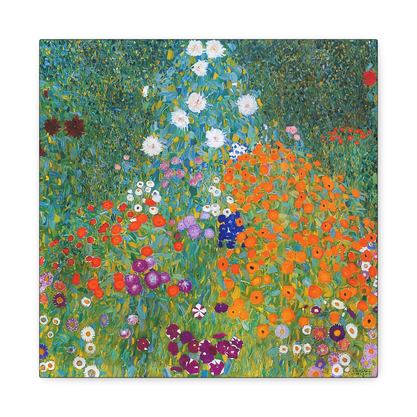 Cottage Garden (1905-1907) by Gustav Klimt / Reproduction Fine Art sur Toile / Flanc Large Epaisseur 3.2 cm - 1.25 inch