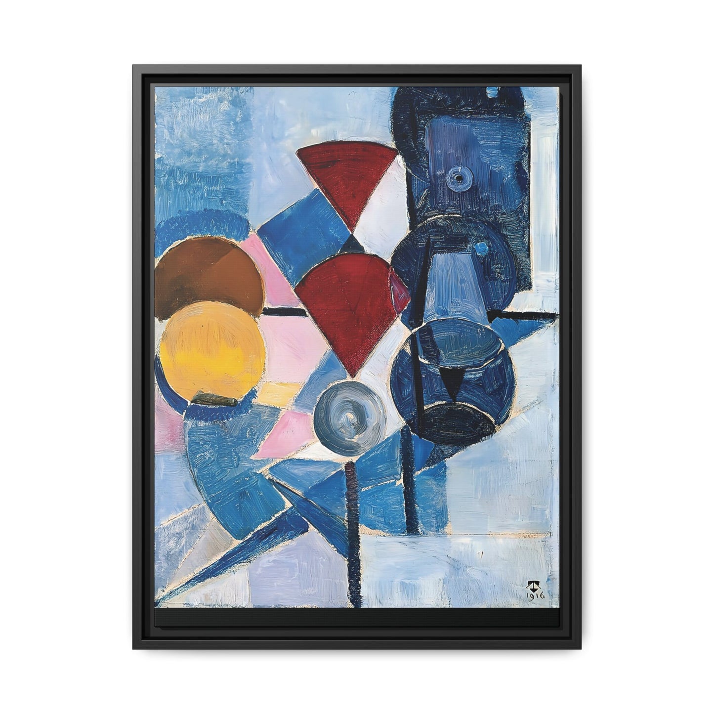 Composition II Still Life 1916 by Theo van Doesburg / Toile encadrée sur caisse américaine