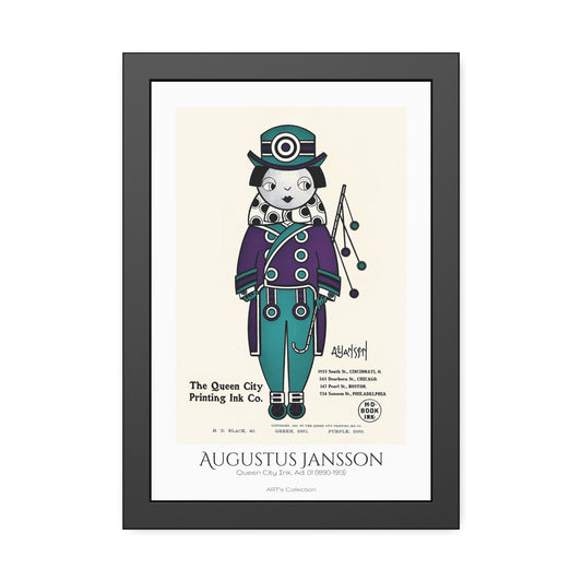 Queen City Ink, Ad. 01 (1890-1913) by Augustus Jansson / Affiche Encadrée série ART's Collection
