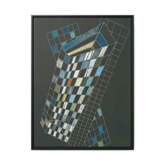 Kleine Flächen - Small Planes (1936) by Wassily Kandinsky / Toile encadrée sur caisse américaine