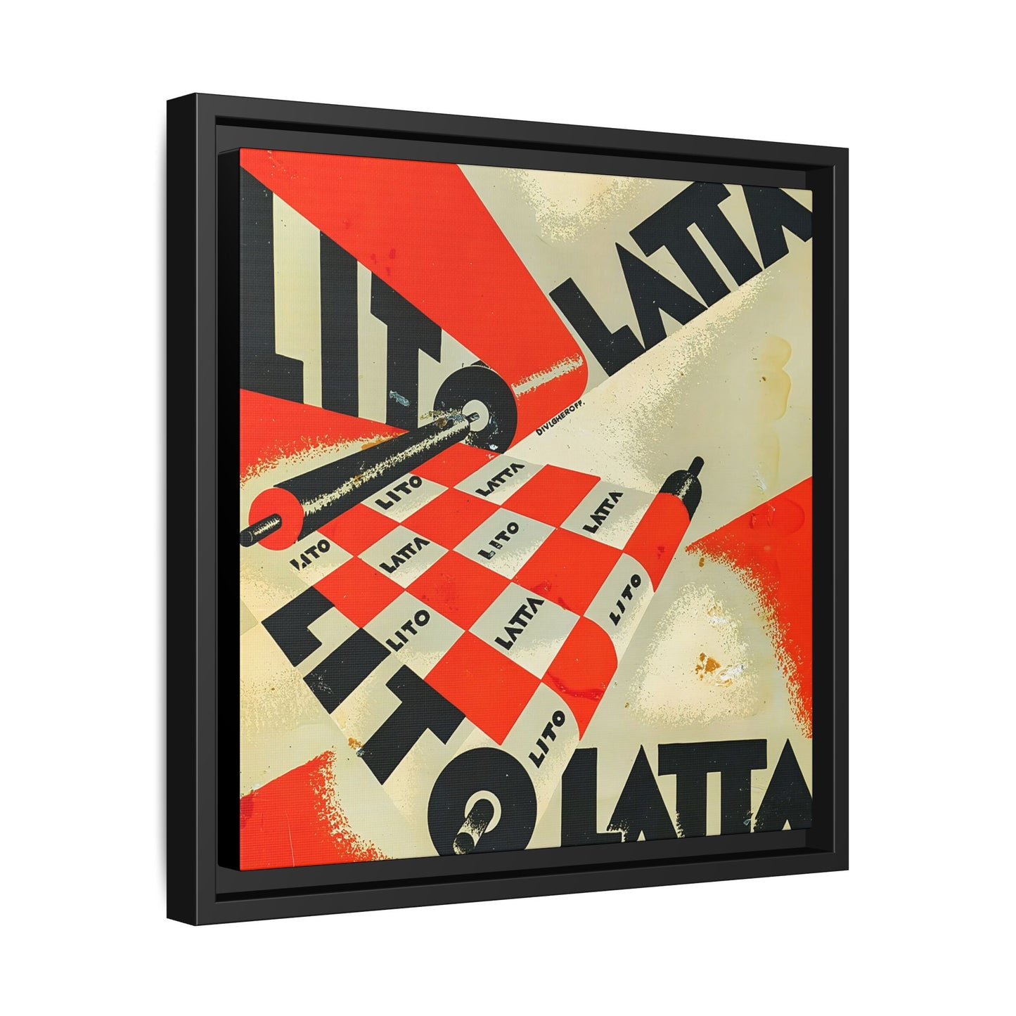 Parole in liberta - futuriste olfattive tattili-termiche Pl. 1 (1932) by Filippo Tommaso / Toile encadrée sur caisse américaine