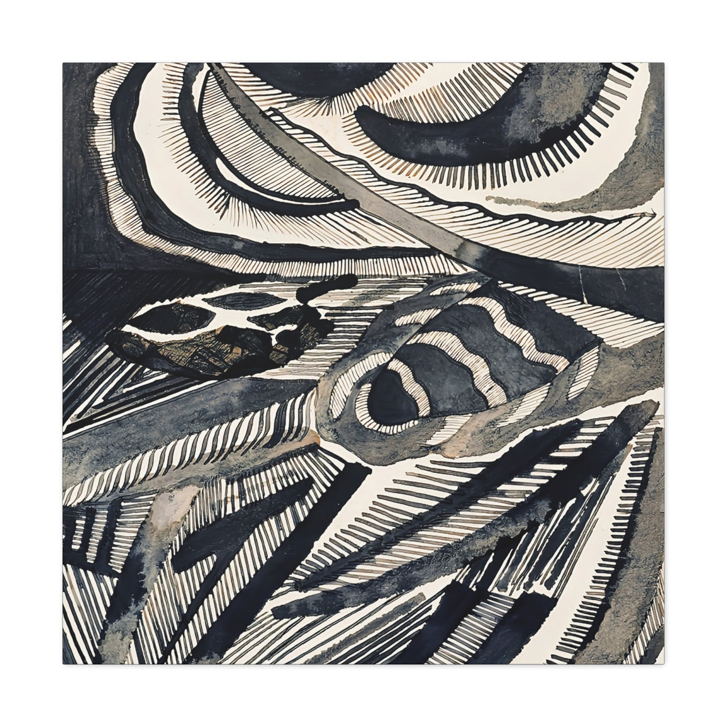 Landschaft (1918) by Otto Freundlich / Reproduction Fine Art sur Toile / Epaisseur 3.2 cm - 1.25 inch