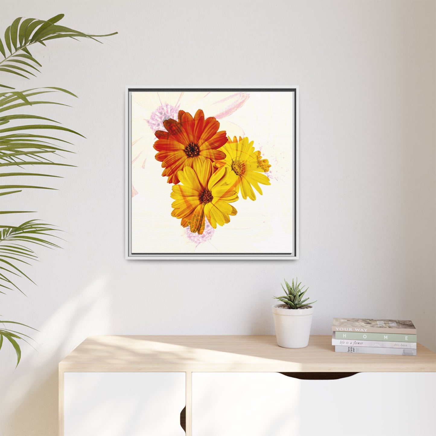 Collection Signature "FLORAL Numéro 13" sur Toile encadrée avec caisse américaine