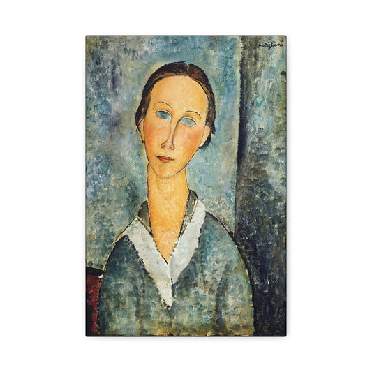 Girl in a Sailor's Blouse (1918) by Amedeo Modigliani / Reproduction Fine Art sur Toile / Flanc Large Epaisseur 3.2 cm - 1.25 inch