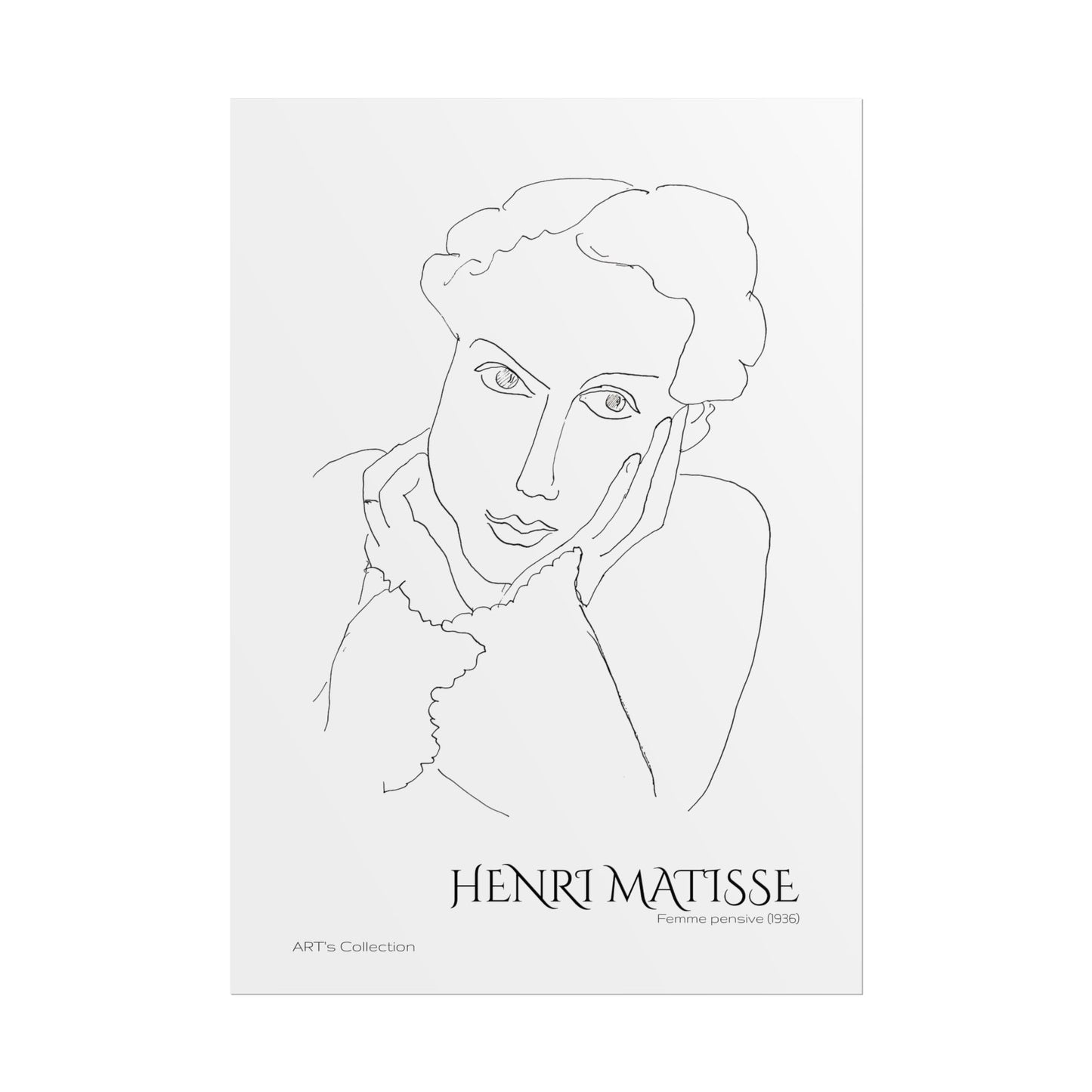 Femme pensive (1936) by Henri Matisse / Affiche imprimée - Série ART's Collection