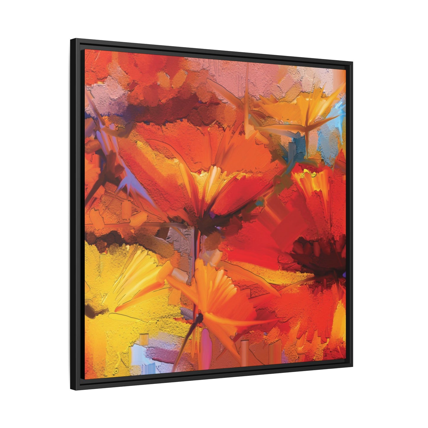 Tableau Floral Coquelicot "Série Sign Collections" / Toile encadrée sur caisse américaine