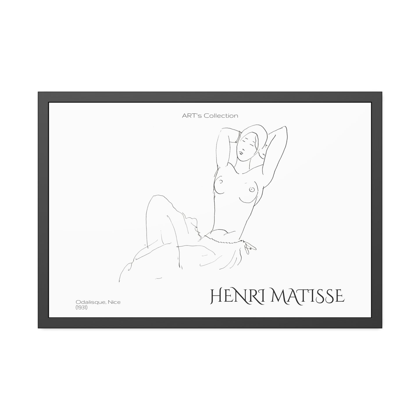 Odalisque, Nice (1931) by Henry Matisse / Affiche Encadrée série ART's Collection