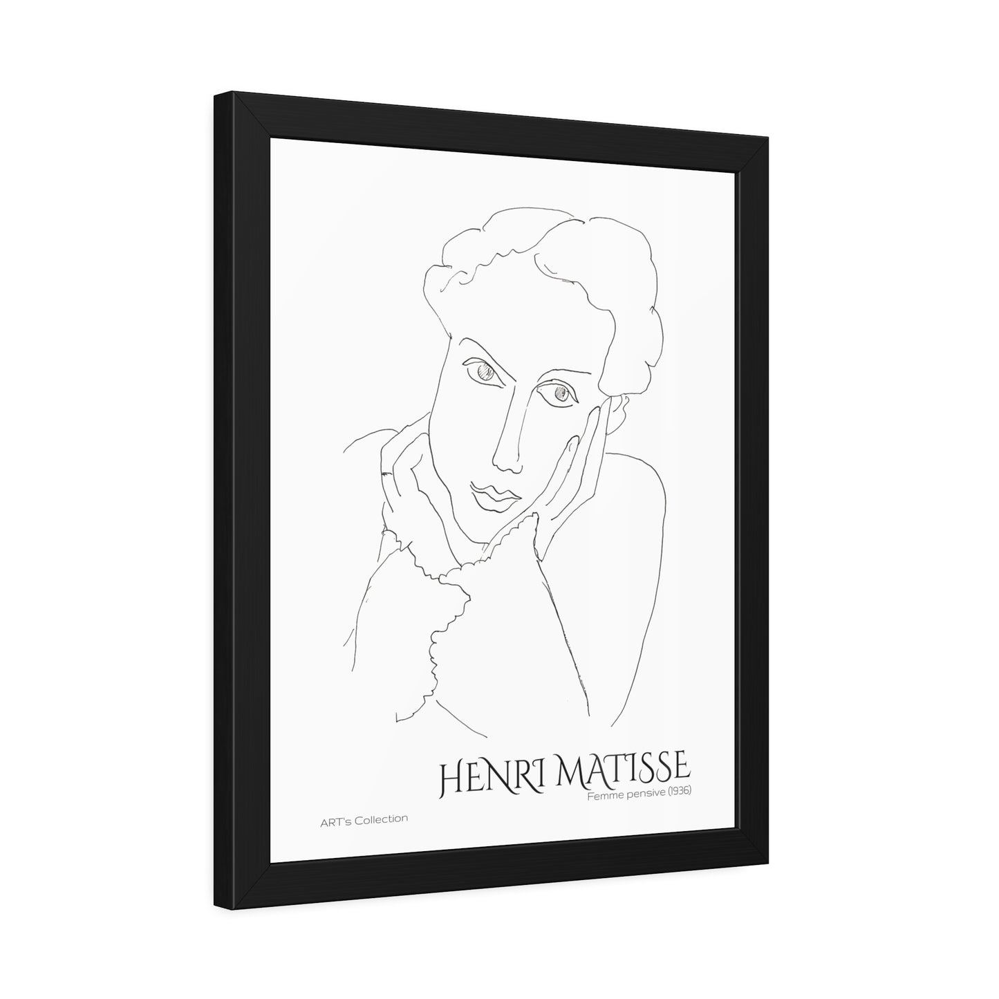 Femme pensive (1936) by Henri Matisse / Affiche Encadrée série ART's Collection