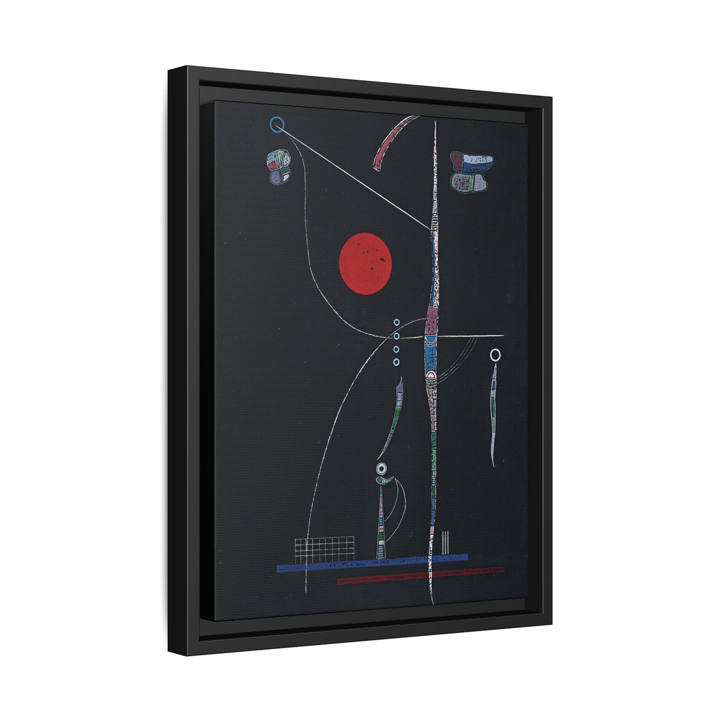 L' accent Rouge (1938) by Wassily Kandinsky / Toile encadrée sur caisse américaine