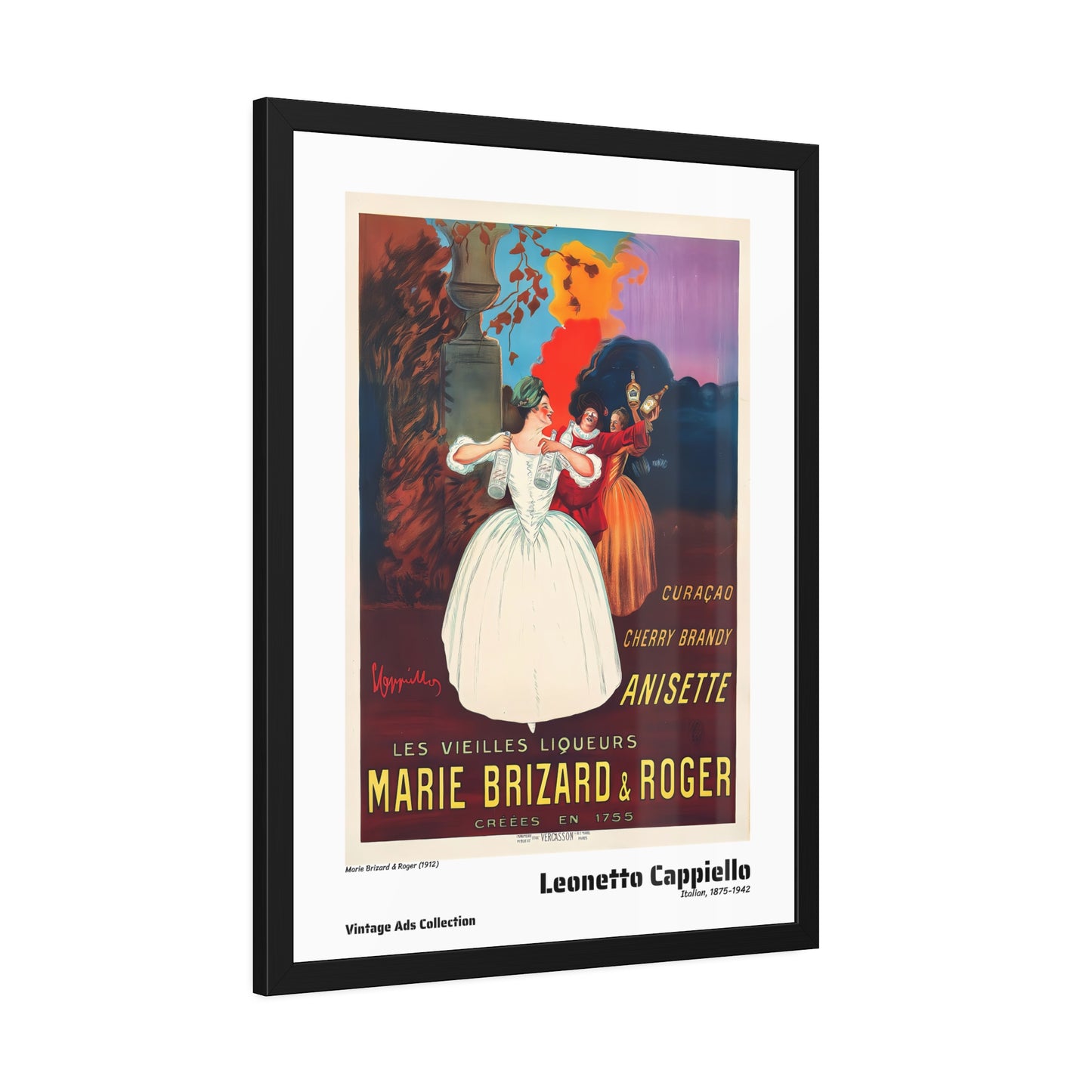 Marie Brizard & Roger (1912) by Leonetto Cappiello / Affiche Encadrée Série Vintage Ads Collection
