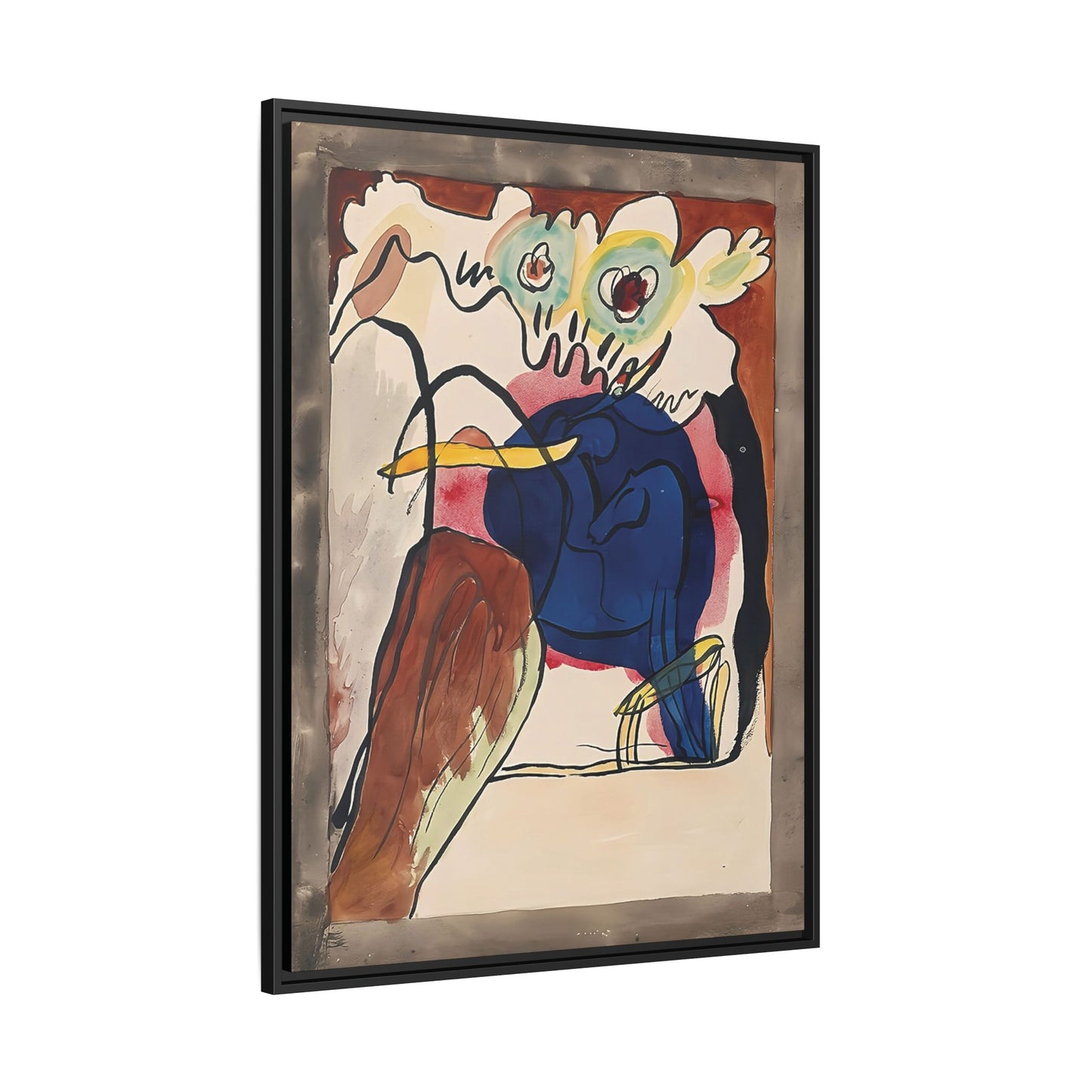 Design for the cover of the almanac "The Blue Rider" II (1911) by Wassily Kandinsky / Toile encadrée sur caisse américaine