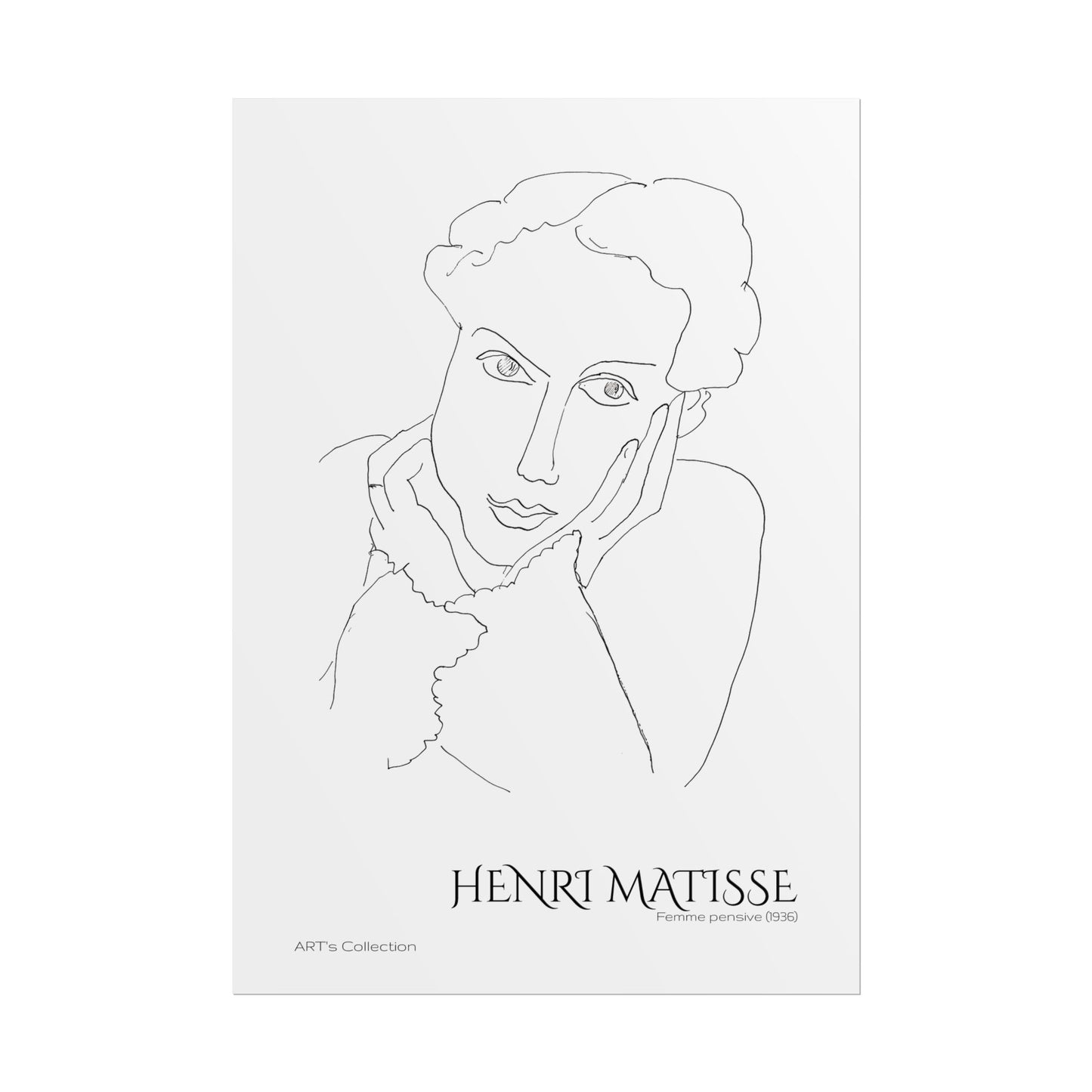 Femme pensive (1936) by Henri Matisse / Affiche imprimée - Série ART's Collection