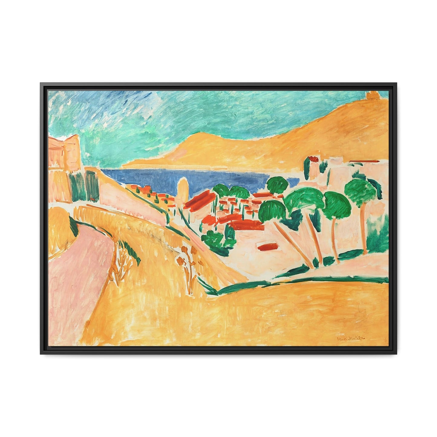 Collioure en août (autour de 1911) by Henri Matisse / Toile encadrée sur caisse américaine