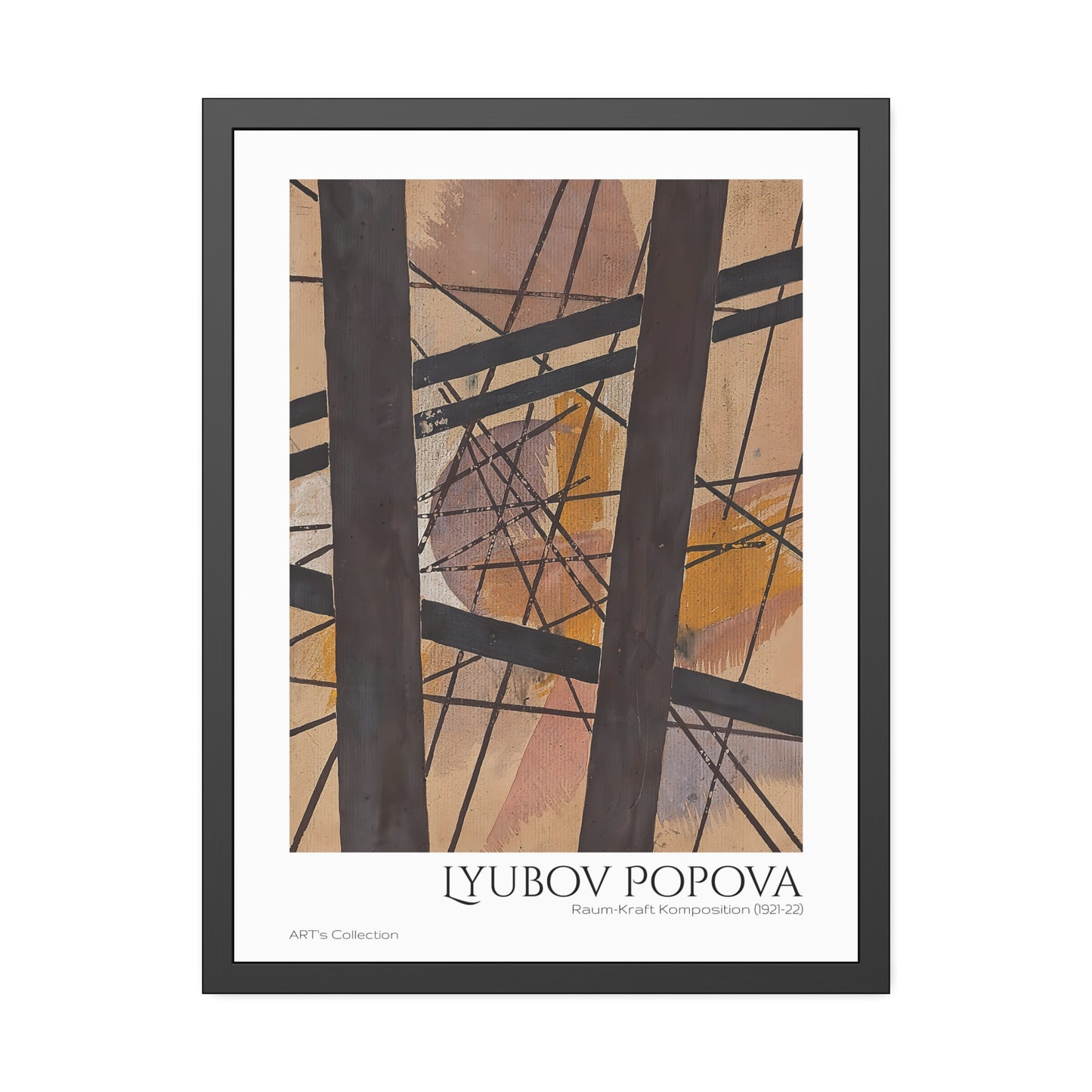 Raum-Kraft Komposition (1921-22) by Lyubov Popova / Affiche Encadrée série ART's Collection