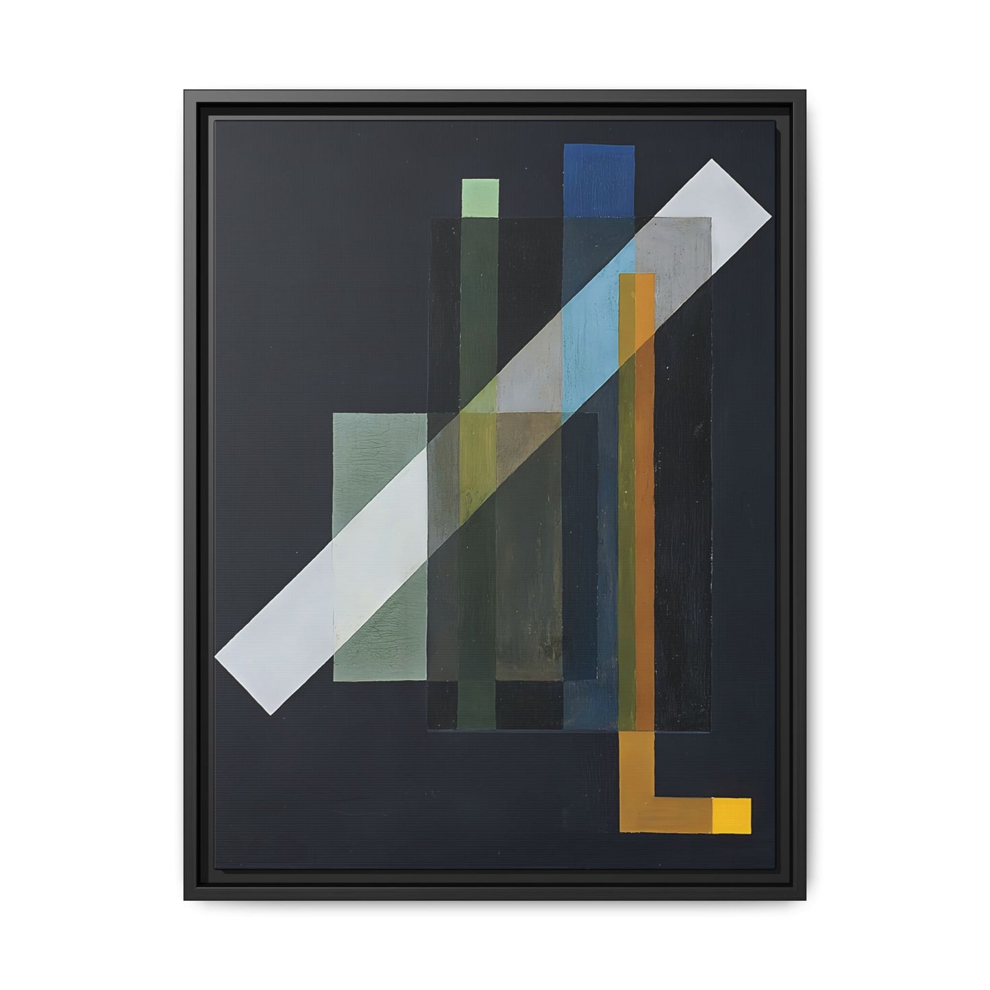 Construction (1924) by László Moholy-Nagy / Toile encadrée sur caisse américaine