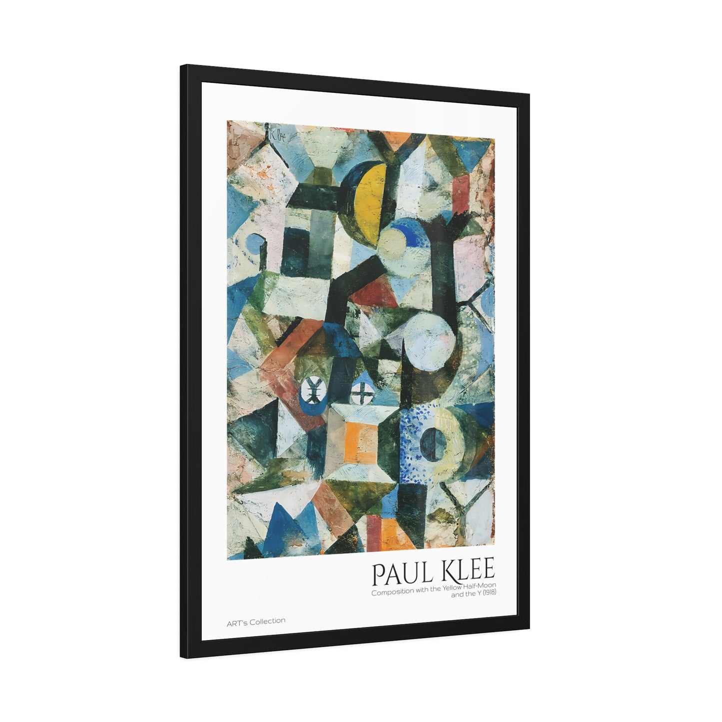 Composition with the Yellow Half-Moon and the Y (1918) by Paul Klee / Affiche Encadrée série ART's Collection