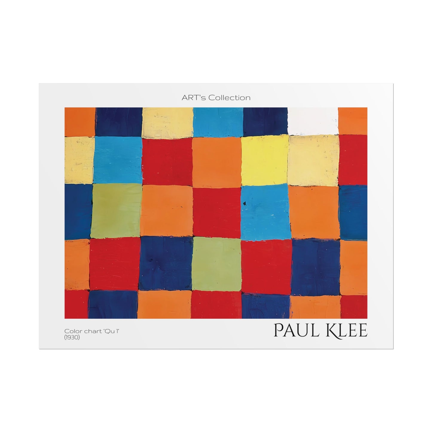 Color chart Qu 1(1930) by Paul Klee / Affiche imprimée - Série ART's Collection
