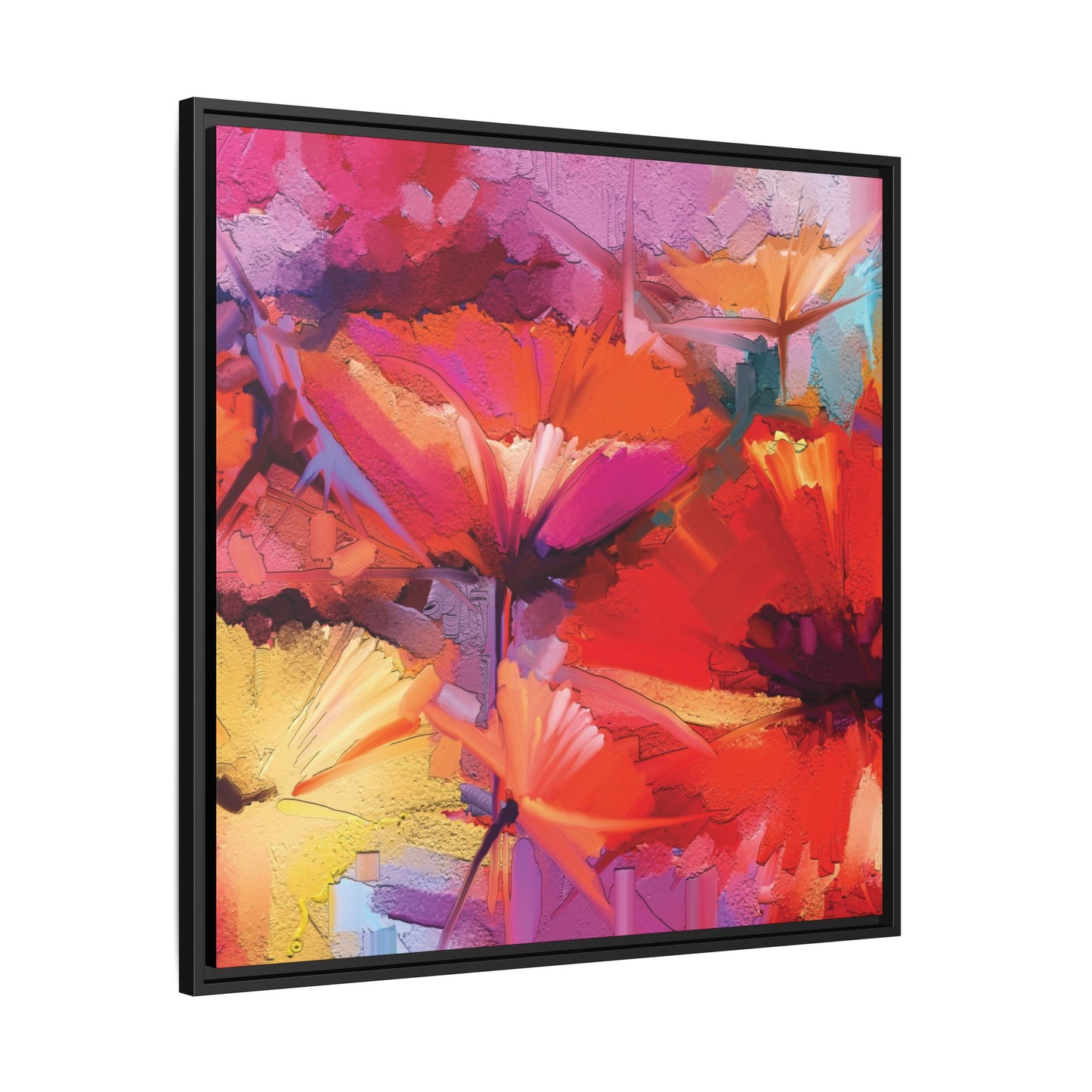 Tableau Floral Garance "Série Sign Collections" / Toile encadrée sur caisse américaine