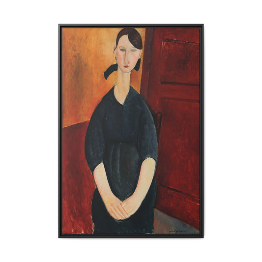 Portrait of Paulette Jourdain (1919) by Amedeo Modigliani / Toile encadrée sur caisse américaine