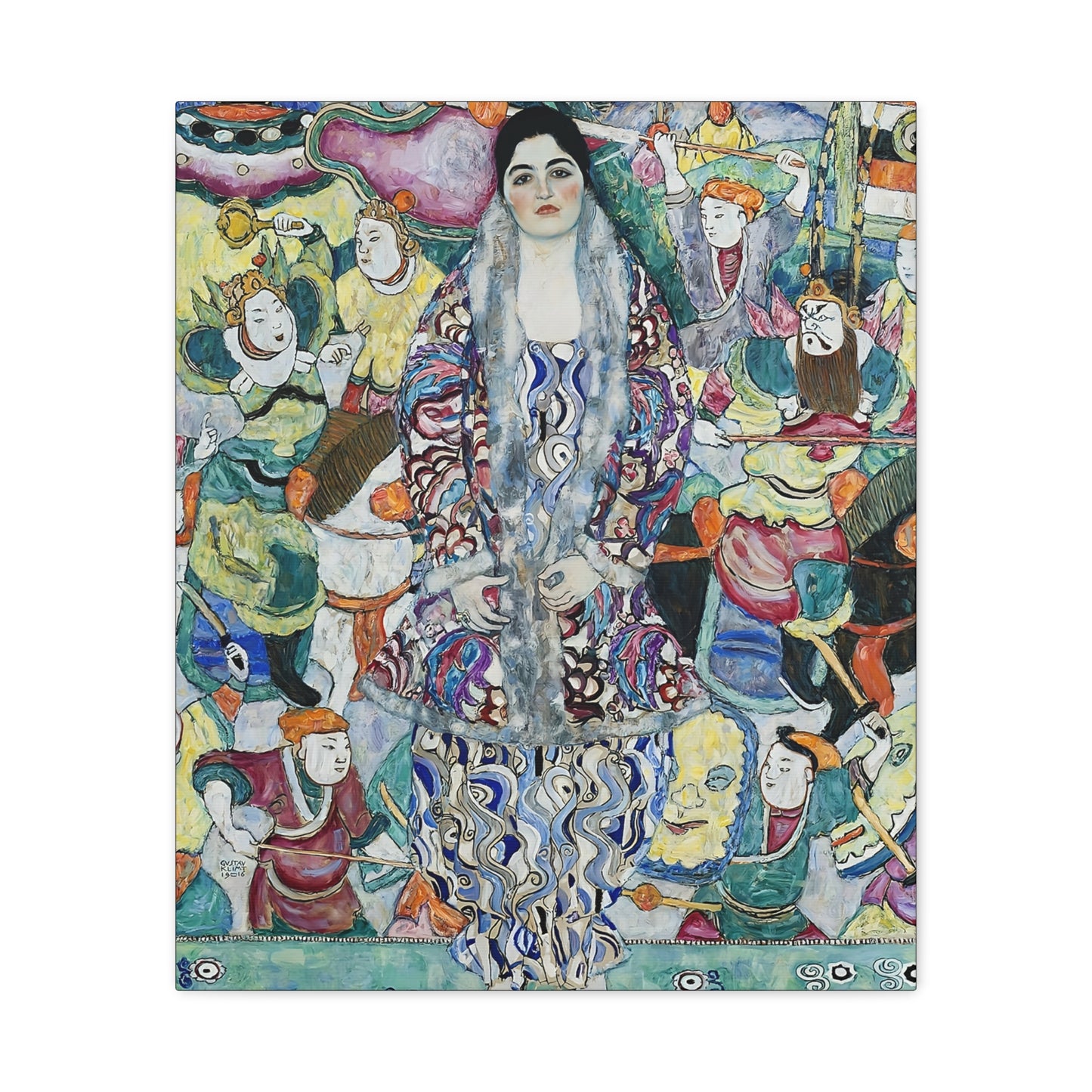 Portrait of Friederike Maria Beer (1916) by Gustav Klimt / Reproduction Fine Art sur Toile / Epaisseur 3.2 cm - 1.25 inch
