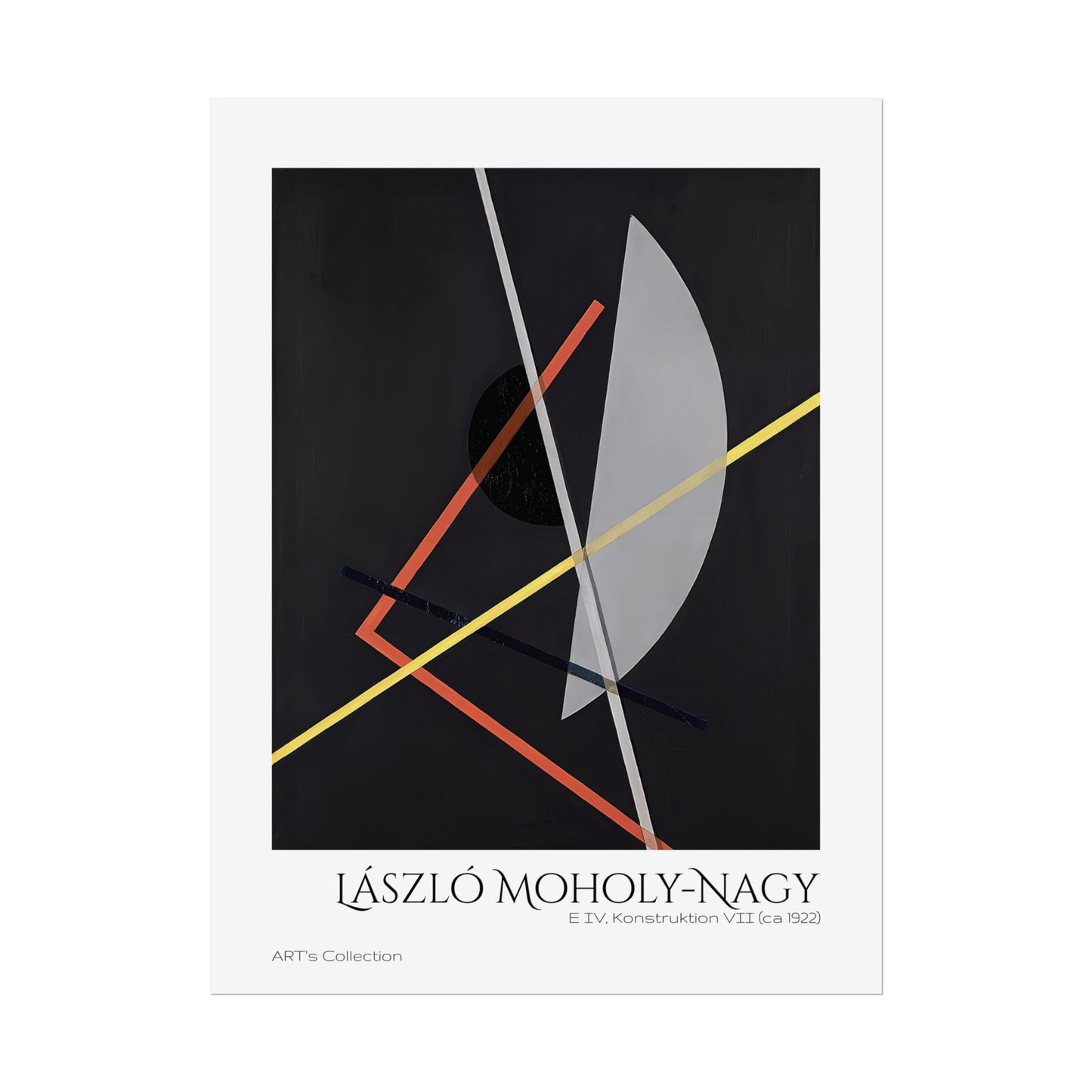 E IV, Konstruktion VII (ca 1922) by László Moholy-Nagy / Affiche imprimée - Série ART's Collection