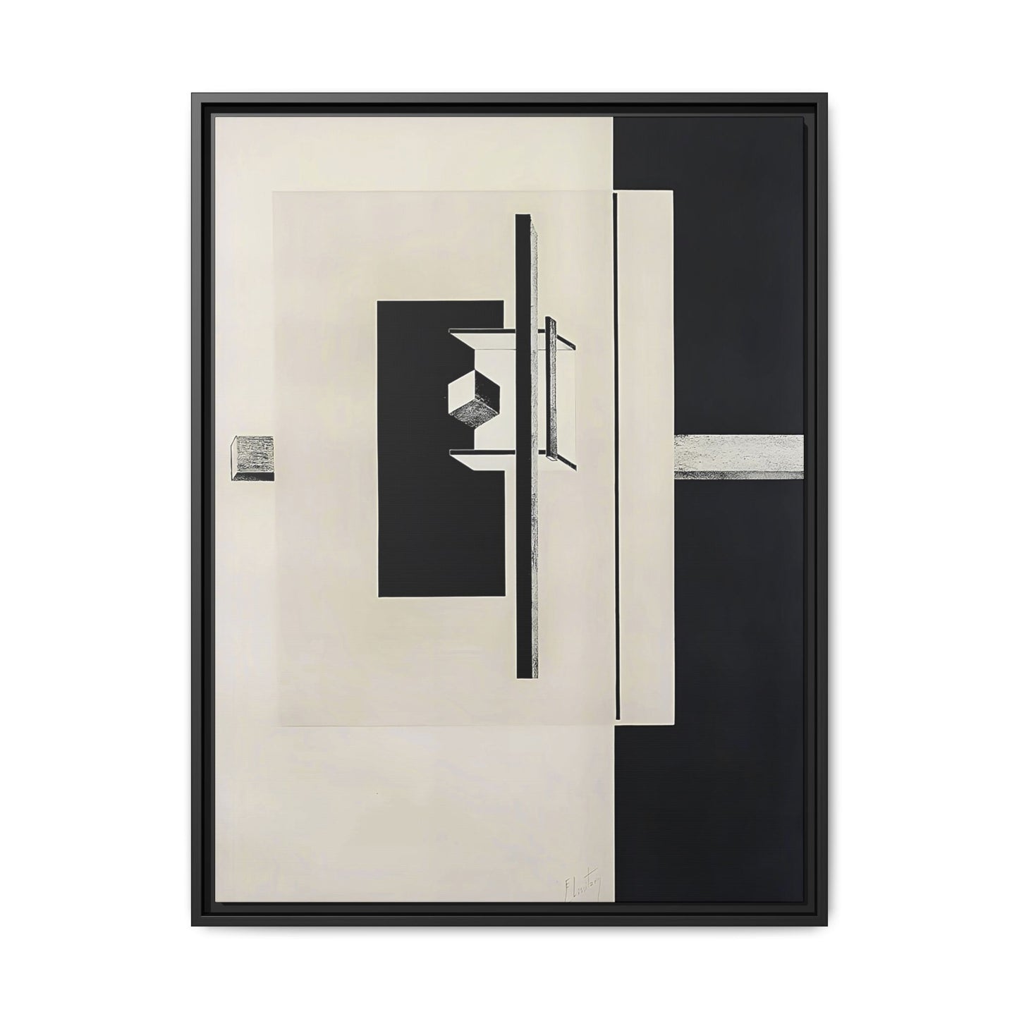 Kestnermappe Proun, Rob-1. Levnis and Chapman GmbH Hannover #7 (1923) by El Lissitzky / Toile encadrée sur caisse américaine