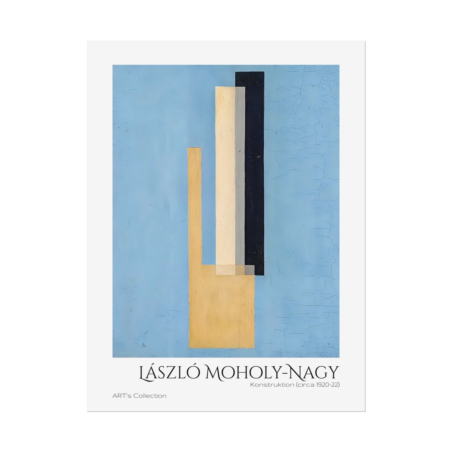 Konstruktion (circa 1920-22) by László Moholy-Nagy / Affiche imprimée - Série ART's Collection